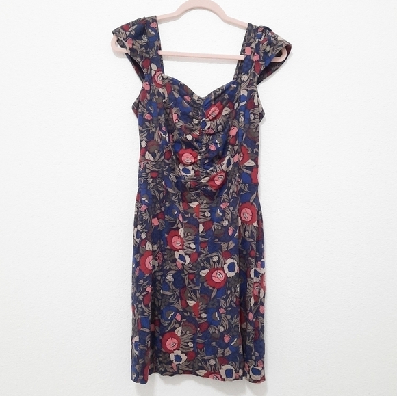 Marc by Marc Jacobs Dark Indigo Multi Floral Dress XS - Picture 1 of 6
